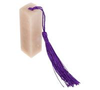 OSALADI Chinese Calligraphy Seal Stone with Tassel 2x2x7cm Blank Engraving Stamp for Artistic Creations and Beginner Practice