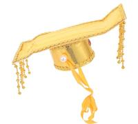 OSALADI Chinese Emperor Cosplay Hat for Adults, Gold Traditional Emperor Headwear with Dragon Design, Retro Chinese Style Hat Prop for Historical Costume and Performance