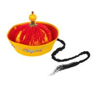 OSALADI Chinese Style Emperor Hat Royal Headwear Featuring Lifelike Dragon Design and Ponytail for Adult Cosplay and Theatre