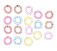 OSALADI Circular Stretch Hair Combs Random Color 18pcs with Elastic Band Made of Sturdy Pp Material for Firm Grip Compatible with Natural Hair and Wigs, for Home the Go Use