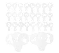 OSALADI Coffee Stencils Latte Art 30Pcs Reusable Plastic Decorating Templates for Cappuccino Milk Foam Cake Dessert Cartoon Animal Motifs Suitable for Home and Cafe