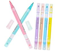 OSALADI Color Dual Tip Highlight Book Markers Vibrant Highlighters for School Journaling Art Water Based Pigment Markers for Creative Use for Color Coding Note Taking