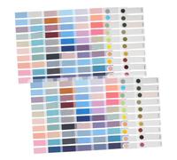 OSALADI Color Self Adhesive Index Tabs Set Portable Small Sticky Page Markers for Reading and Learning Strong Adhesion Highlight Strips for Books Office School Use Cards Set