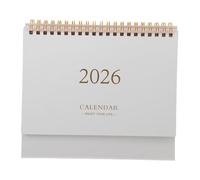 OSALADI Compact Flip Calendar with Thick Paper for Easy Planning Elegant Design for Small Spaces for Home and Office White