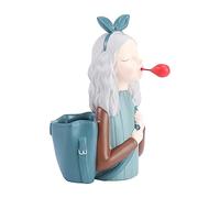 OSALADI Creative Cartoon Desktop Pen Holder Pen Storage Bucket for Office and Student Desk Organization Decorative Brush Pot for Tidy Workspace Cute Girl Design