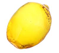 OSALADI Crystal Glass Lemon Sculpture Artificial Fruit Model for Kitchen Ornaments, Table Decorations, and Photography Props - Lifelike Fruit Decor for Home and Bowl Fillers