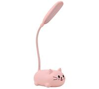OSALADI Cute Cat Table Lamp USB Rechargeable Pink Desk Lamp with Soft Light for Boys Girls Practical Bedside Lamp for Girls Room Durable Decoration and Gift Idea