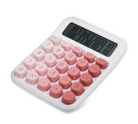 OSALADI Cute Desktop Calculator with Large Display Oversized Rounded Buttons and Non Slip Base Pink Basic Accounting Calculator for Office School and Home Use