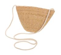 OSALADI Cute Yellow Wicker Straw Coin Purse Lightweight Handmade Crossbody Straw Bag for Daily Coin Storage and Small Present