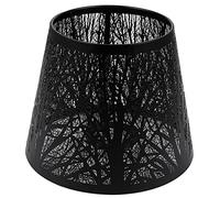 OSALADI Decor Pattern Metal Lampshade E27 Tree Shadow Small Decorative Lamp Shades Wrought Iron Clip On Mini Black Lampshade Light Covers for Table Chandelier Wall Floor Lamp Home Bedside Tree