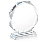 OSALADI Decorative Crystal Trophy Clear Glass Award Prize Accessory for Home Or Office Display