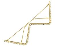 OSALADI Decorative Glasses Frame Punk Eyeglasses Frame Delicate Rhinestone Lightweight Easy to Wear Safe Women Party Costume Accessories