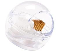 OSALADI Detachable Nail Drill Bit Cleaning Brush with White Case, Soft and Hard Wire Bristle Manicure Drill Bit Cleaner for Salon and Home Use, Nail Art Supply Tool