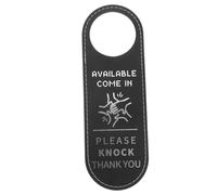 OSALADI Do Not Disturb Door Sign Double Sided Meeting Room Hanger PU Design for Office School Use Please Knock Sign for Conference Room Availability