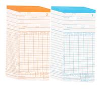 OSALADI Double-Sided English Attendance Time Cards for Office Employees, Monthly Office Attendance Supply Sheets Compatible with Time Clocks for Workforce Management