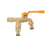 OSALADI Double Spigot Outdoor Faucet with Anti-Freeze and Rust-Resistant Metal Construction, Wall Mounted Garden Water Tap with Dual 3/4" Outlets and 1/2" Inlet for Decorative Watering