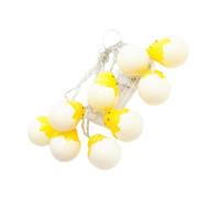 OSALADI Easter LED Egg String Lights, 20 Warm White Lamps Battery-Operated Without Batteries, Decorative Easter String Lamps for Festival Party and Indoor Outdoor Use