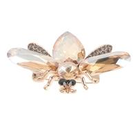 OSALADI Elegant Golden Bee Brooch Pin with Rhinestone and Crystal Decoration, Lightweight Alloy Insect Lapel Pin for Women, Stylish Accessory for Clothing and Costumes