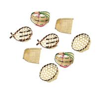 OSALADI Elegant Mini Fruit Basket Craft Decor Dustpan Handicrafts Multi-purpose Woven Basket for Kitchen Home Accessory Random Style