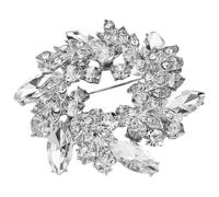 OSALADI Elegant Rhinestone Wedding Bouquet Brooch Pin Sparkling Brooches for Women for Wedding Guest Hair Accessories Birthday Design