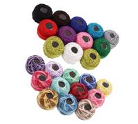 OSALADI Embroidery Thread Floss 24pcs Cotton Embroidery Floss Kit Soft Smooth Round Ball Threads for Hand Weaving Cross Stitch and DIY Crafts