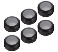 OSALADI Empty Eyeshadow Case Set 6pcs 26mm Matte Black Single Eyeshadow Holder Makeup Storage Box Refillable Palette for Professional and Travel Use