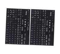 OSALADI English Keyboard Stickers Easy to Paste 2 Sheets Pvc Keyboard Lettering Stickers with Self Adhesive Backing for Laptop and Desktop Use