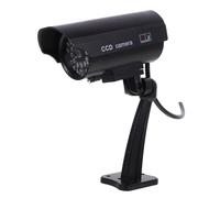 OSALADI Fake Battery Powered Outdoor Dummy Security Camera Cctv Camera for with Flashing LED Red Light, ABS Imitation Monitor, Includes Mount Bracket Screws (2 X Aaa Not Included)