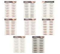 OSALADI Fake Eyebrow Stickers Lasts for Several Days 8pcs Waterproof for People with Light or Sparse Eyebrows for Novice Beginners