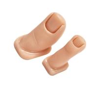 OSALADI Fake Toenails Silicone Set 2 Pieces for Nail Art Kit and Pedicure Practice Suitable for Nail Technicians