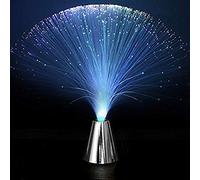 OSALADI Fibre Optic Light 2Pcs 13 Inch LED Color Changing Fiber Optic Light Battery Powered Mood Novelty Lamps with Silver Cone Base Sensory for Wedding Valentines Day