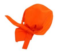 OSALADI Flame Resistant Orange Cotton Welding Skull Cap Adjustable Fit Breathable Helmet Liner for Welders Construction and Mechanical Repairs Dust Protection Safety Bandana