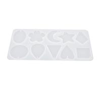 OSALADI Flexible Silicone Pendant Mold for Resin Casting Tear- Square and Heart Shape DIY Jewelry Mold Wear- Silicone Earring Resin for Crafting Pendants and Drops