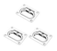 OSALADI Flush Lift Handles 3pcs Marine Grade Stainless Steel Springloaded Floor Handle Design for Boat Deck Hatch and Yacht Marine Environments