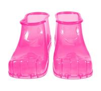 OSALADI Foot Soaker Shoes Small Size 12.5Cm Red High Tube PVC Foot Soak Boots for Home and Relaxation