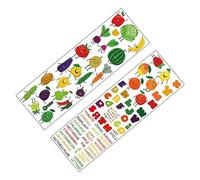 OSALADI Fruit and Vegetable Alphabet Wall Decal Set, Removable Cartoon Letter Stickers for Educational Room Decor, Self-Adhesive Cartoon Wall Stickers for Boys and Girls’ Bedroom and Nursery