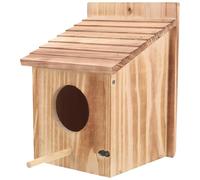 OSALADI Garden Nesting Box Wooden Bird House for Outdoor Hanging under The Tree 8.06x5.70x5.62in Beige Wood Attracts Birds Good Load-bearing Capacity Home Decor