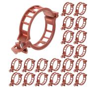 OSALADI Garden Vine Clips Plant Support Clamps 100Pcs Brown Plastic for Outdoor Vegetable and Flower Stem Fixing Including Tomato and Bean Plants