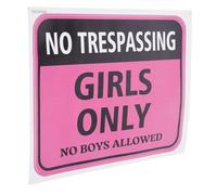 OSALADI Girls Only Sign Cute Pink Wall Stickers Girls Bedroom Dorm Room Decor for with Aesthetic Wall Decals and No Trespassing Only Sign English Warning Signs for Bedroom