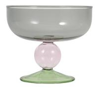 OSALADI Glass Dessert Bowls High Base Ice Cream Cups Salad Bowls Multi-Function Household Smoothie and Creamshake Serving Cups for Kitchen and Party Use