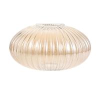 OSALADI Glass Globe Lampshade Replacement 25X15Cm Ribbed Amber Pendant Light Cover for Kitchen Hanging Lighting Fixtures