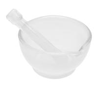 OSALADI Glass Mortar and Pestle Set 90Ml Mini Multifunctional Crusher for Medicines and Spices, Glass Apothecary Bowl for Kitchen Seasoning and Mixing