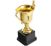 OSALADI Golden Plastic Trophy Award with Engraving, Delicate Prize Trophy Cup Suitable for Rewarding Winners of Competitions Or Birthday Cake Decoration