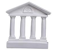OSALADI Greek Temple Model Resin Sculpture, Ancient Roman Style White Temple Statue Decorative Building for Home Desk, Resin Architectural Collectible Figurine for House Décor