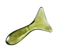 OSALADI Gua Sha Face Massage Tool Green Scraping Plate for Neck and Back, Body Massager for Meridian Therapy, Facial and Full-body Health Massage Scraper