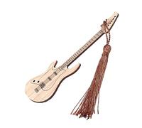 OSALADI Guitar Shape Bamboo Bookmark with Tassel, Creative Page-Marker for Books, Decorative Bamboo Book Mark for Office, School, Home Reading, Eco-Friendly
