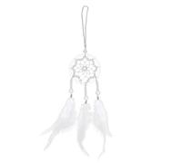 OSALADI Handmade Dreamcatcher Hanging Ornament with Plumes, Creative Car Rearview Mirror Pendant for Home Wall Decor and Meditation, Unique Delicate Wind Chime Pendant