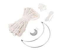 OSALADI Handmade Macrame Cord Kit with Rope and Beads DIY Dream Catcher Tapestry for Home Decor Crafting and Mindful Meditation