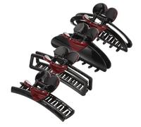 OSALADI Heart Hair Claw Clips 4Pcs Set Large Jaw Hair Clips for Women Suitable for Different Ages Black and Red