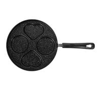 OSALADI Heart Shape Frying Pan for Eggs and Pancakes, Iron Material with Wear-Resistant Bottom, Multi-Grid Design to Keep Food from Rolling, for Breakfast Cooking Random Color
